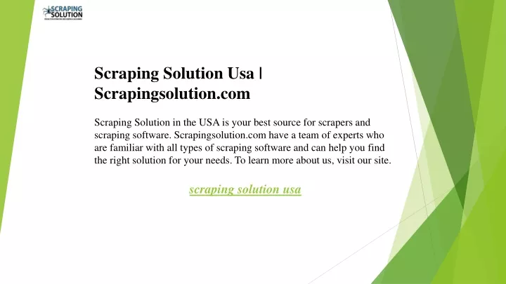 scraping solution usa scrapingsolution