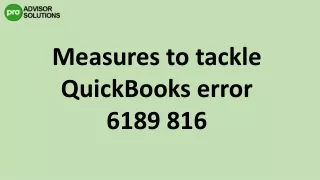 measures to tackle quickbooks error 6189 816