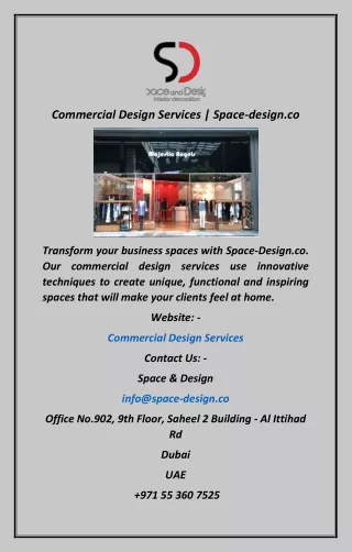 Commercial Design Services Space-design.co