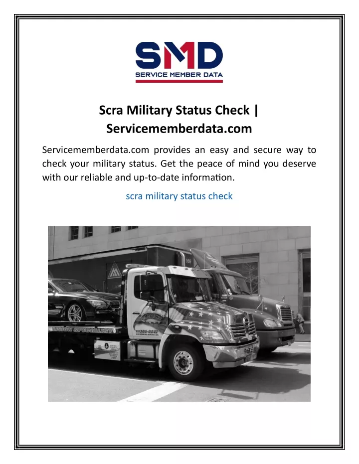 scra military status check servicememberdata com