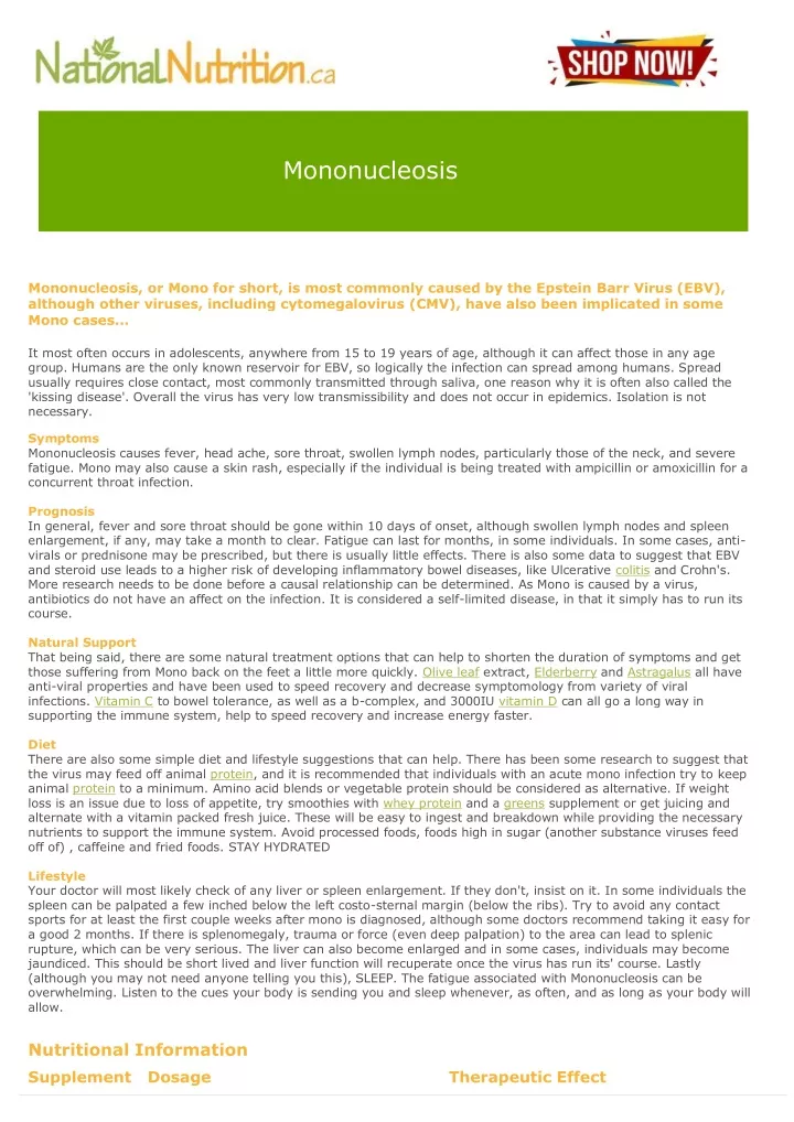 mononucleosis