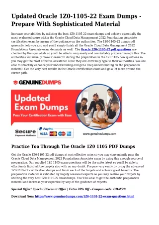 1Z0-1104-22 PDF Dumps For Finest Exam Success