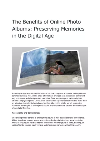 The Benefits of Online Photo Albums_ Preserving Memories in the Digital Age