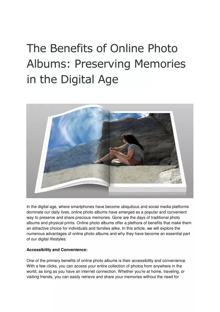 the benefits of online photo albums preserving