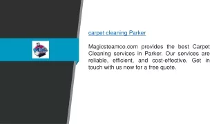 Carpet Cleaning Parker Magicsteamco