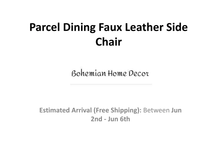 parcel dining faux leather side chair