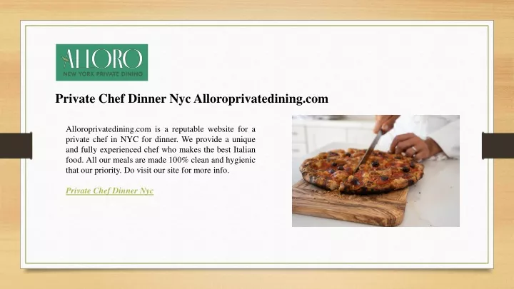 private chef dinner nyc alloroprivatedining com