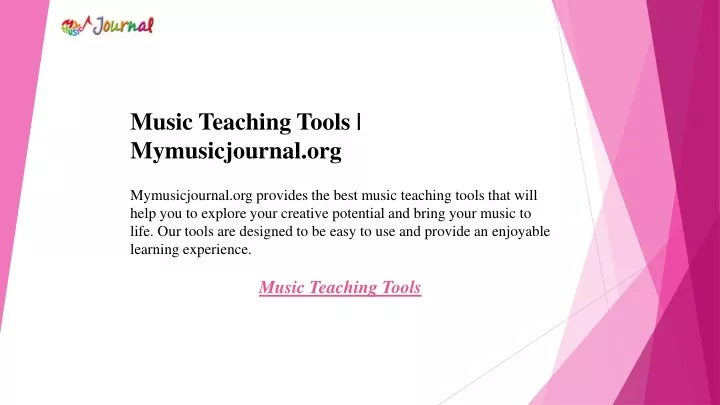 music teaching tools mymusicjournal