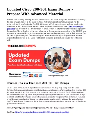 200-301 PDF Dumps For Most effective Exam Achievement