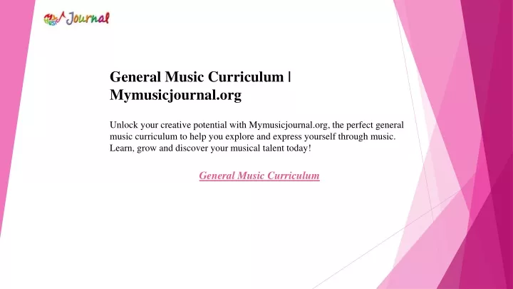 general music curriculum mymusicjournal