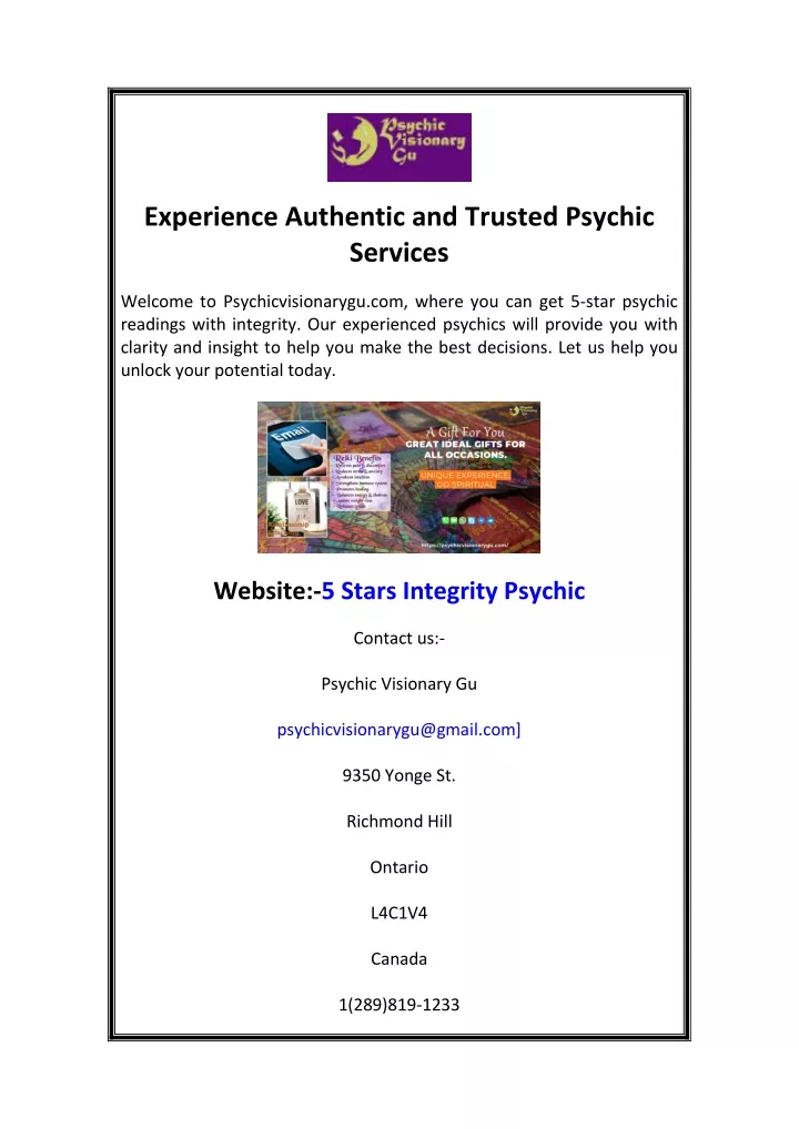 experience authentic and trusted psychic services