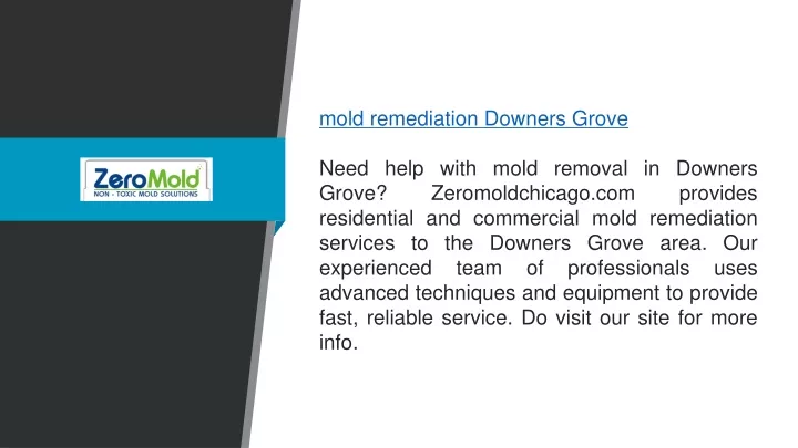 mold remediation downers grove need help with