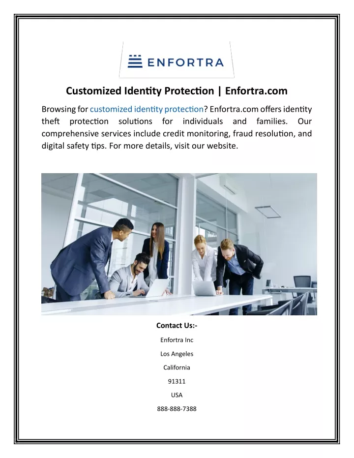 customized identity protection enfortra com