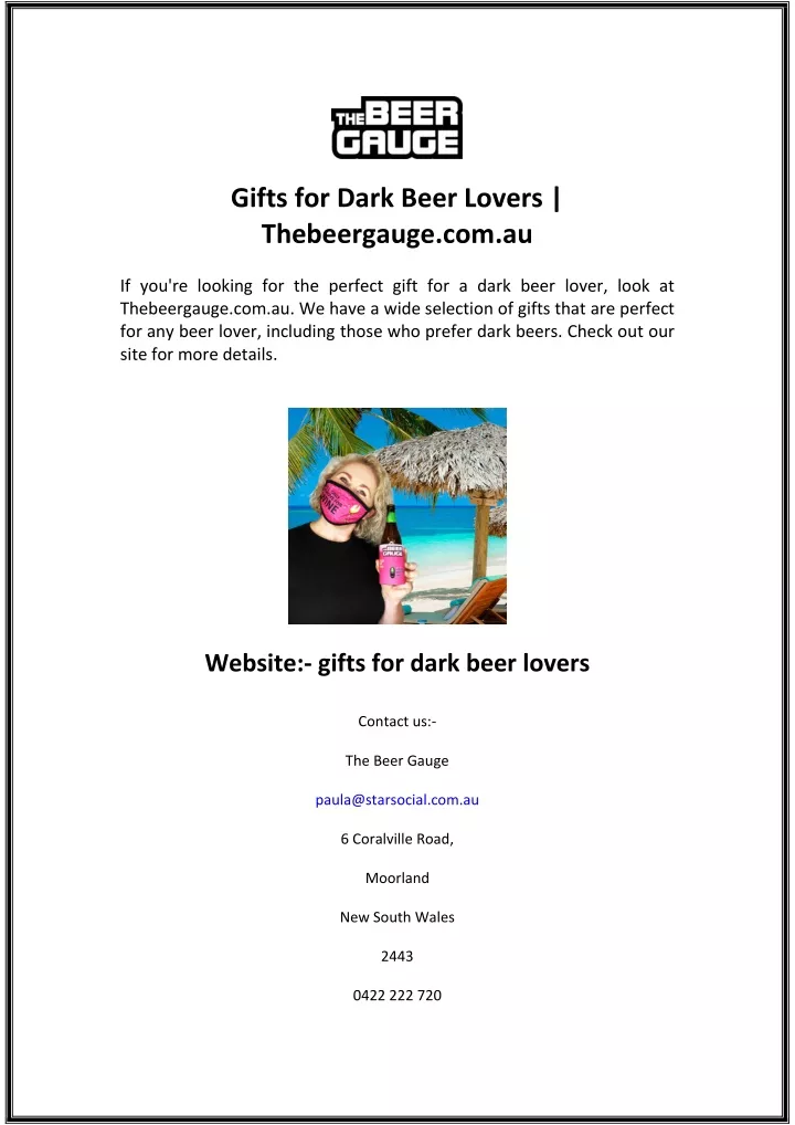 gifts for dark beer lovers thebeergauge com au