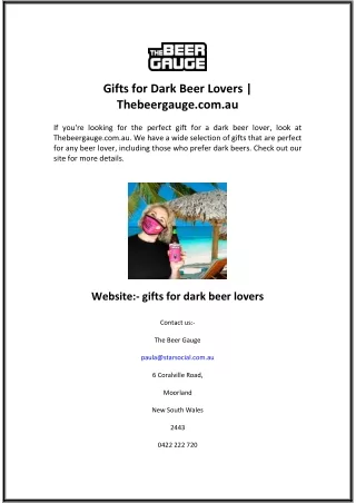 Gifts for Dark Beer Lovers Thebeergauge.com.au