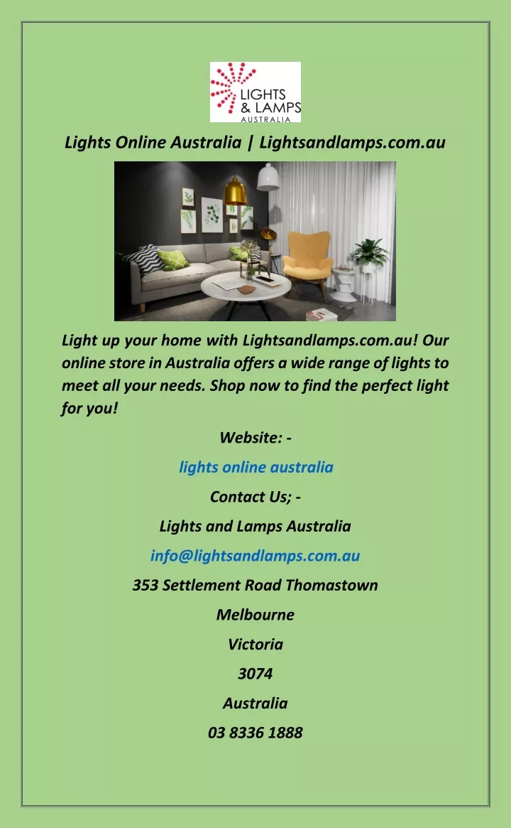 lights online australia lightsandlamps com au