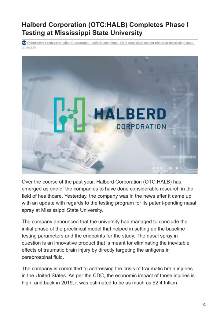 halberd corporation otc halb completes phase