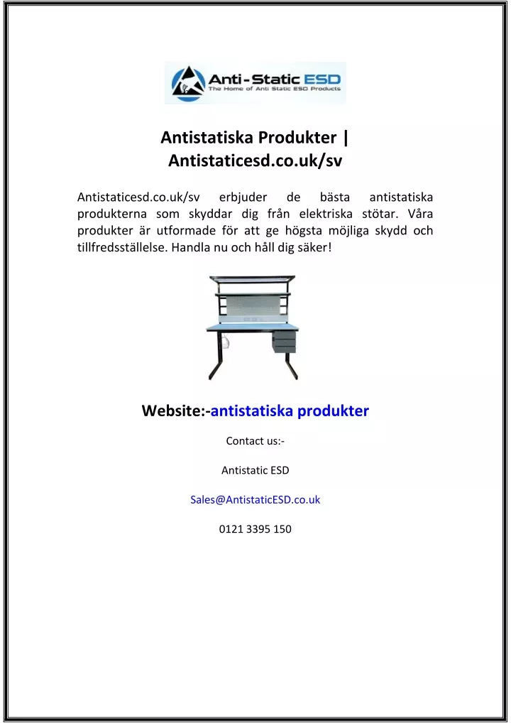 antistatiska produkter antistaticesd co uk sv