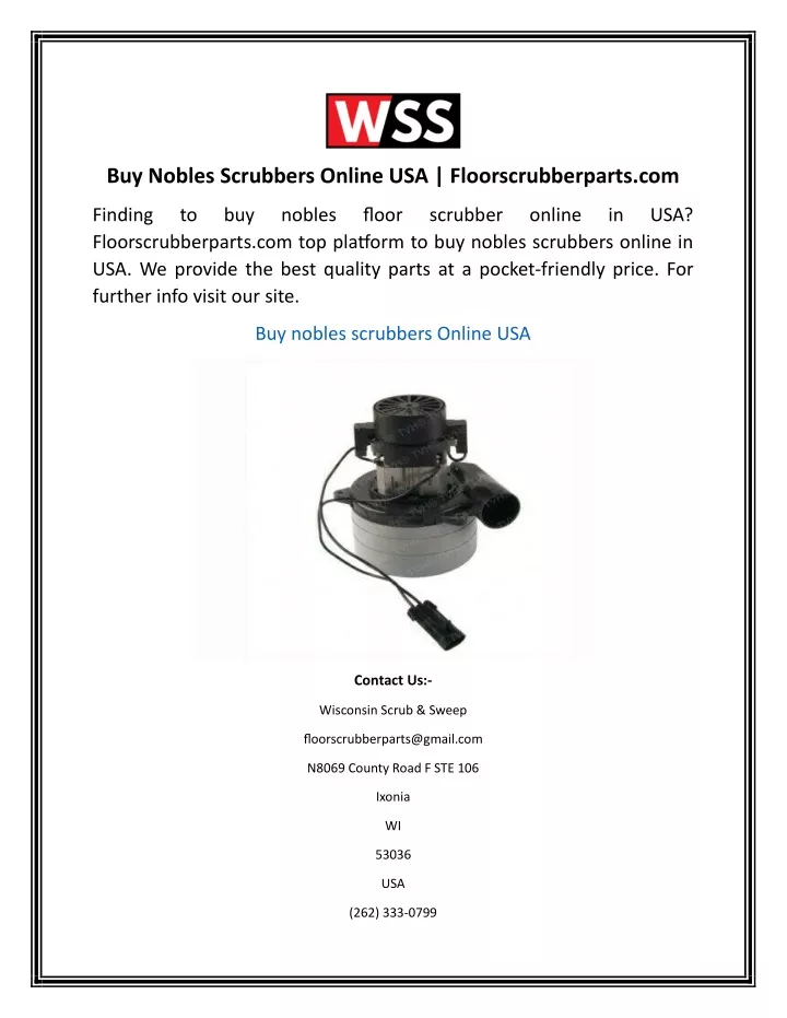 buy nobles scrubbers online