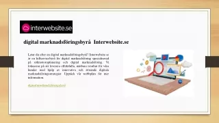 digital marknadsf ringsbyr interwebsite se