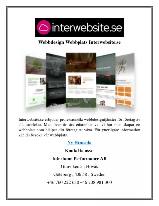 webbdesign webbplats interwebsite se