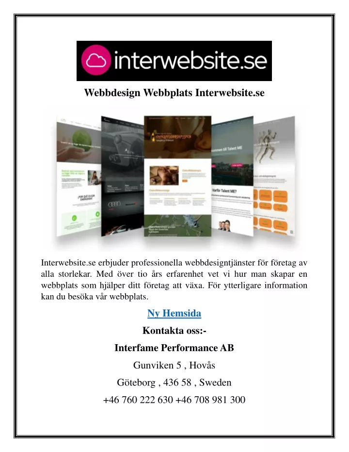 webbdesign webbplats interwebsite se