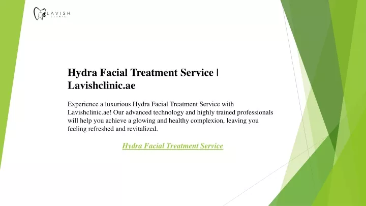 hydra facial treatment service lavishclinic