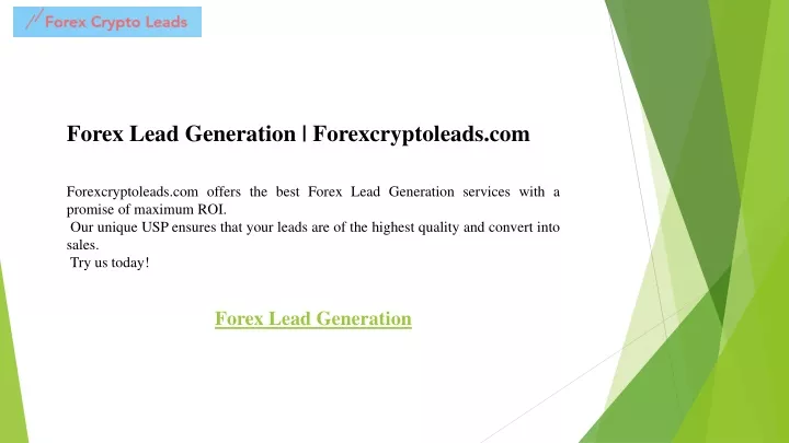 forex lead generation forexcryptoleads