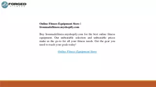 Online Fitness Equipment Store  Ironmadefitness.myshopify.com