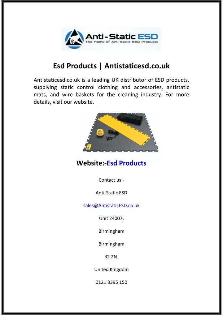 esd products antistaticesd co uk