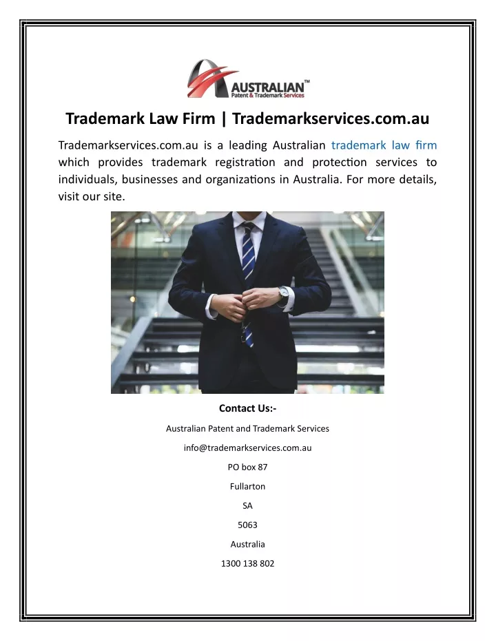 trademark law firm trademarkservices com au