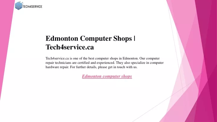 edmonton computer shops tech4service