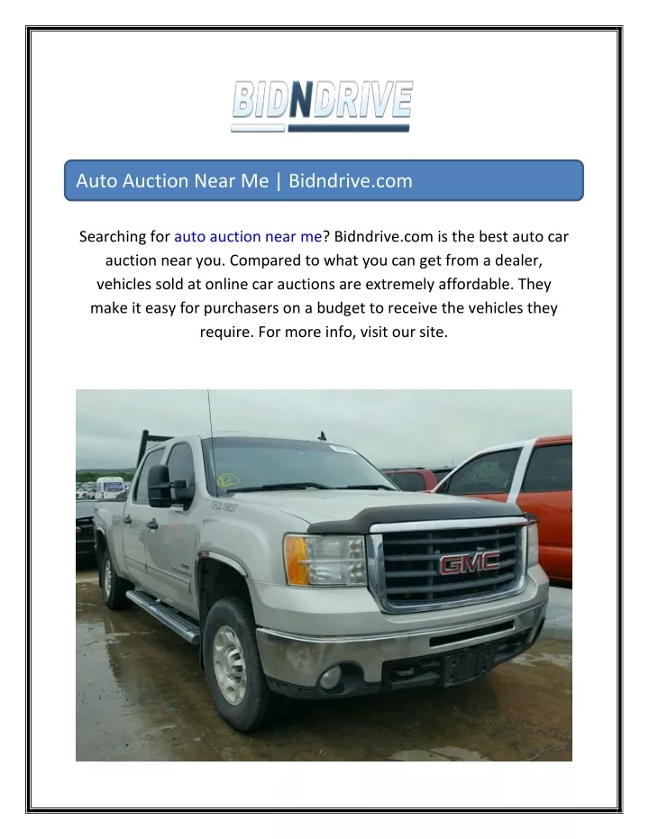 auto auction near me bidndrive com