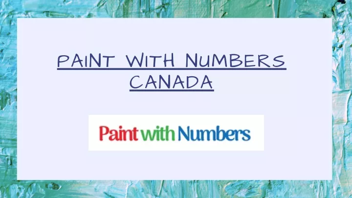 paint with numbers canada