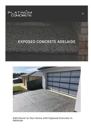Exposed Concrete Adelaide