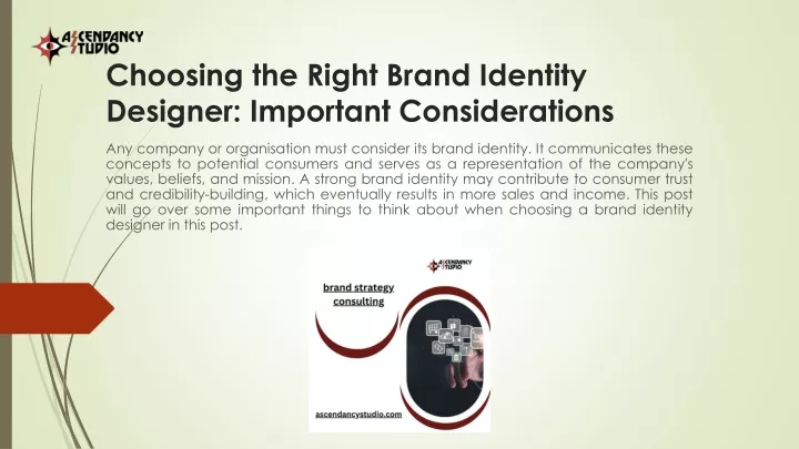 choosing the right brand identity designer important considerations