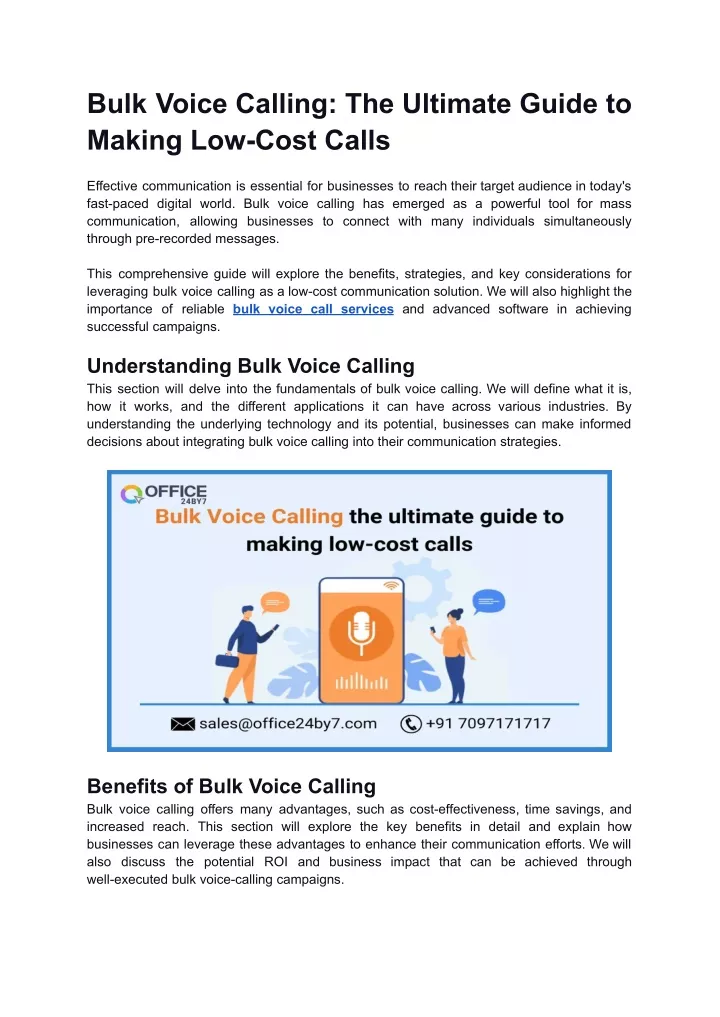 bulk voice calling the ultimate guide to making