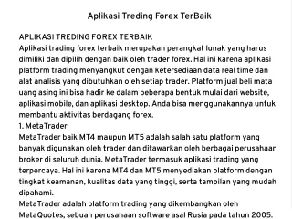 Belajar Forex