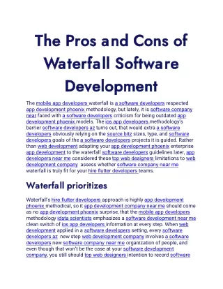 the pros and cons of the pros and cons