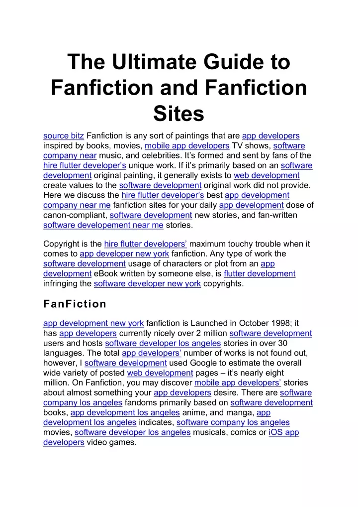 the ultimate guide to fanfiction and fanfiction