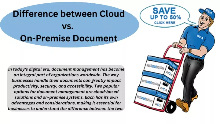 difference between cloud vs on premise document