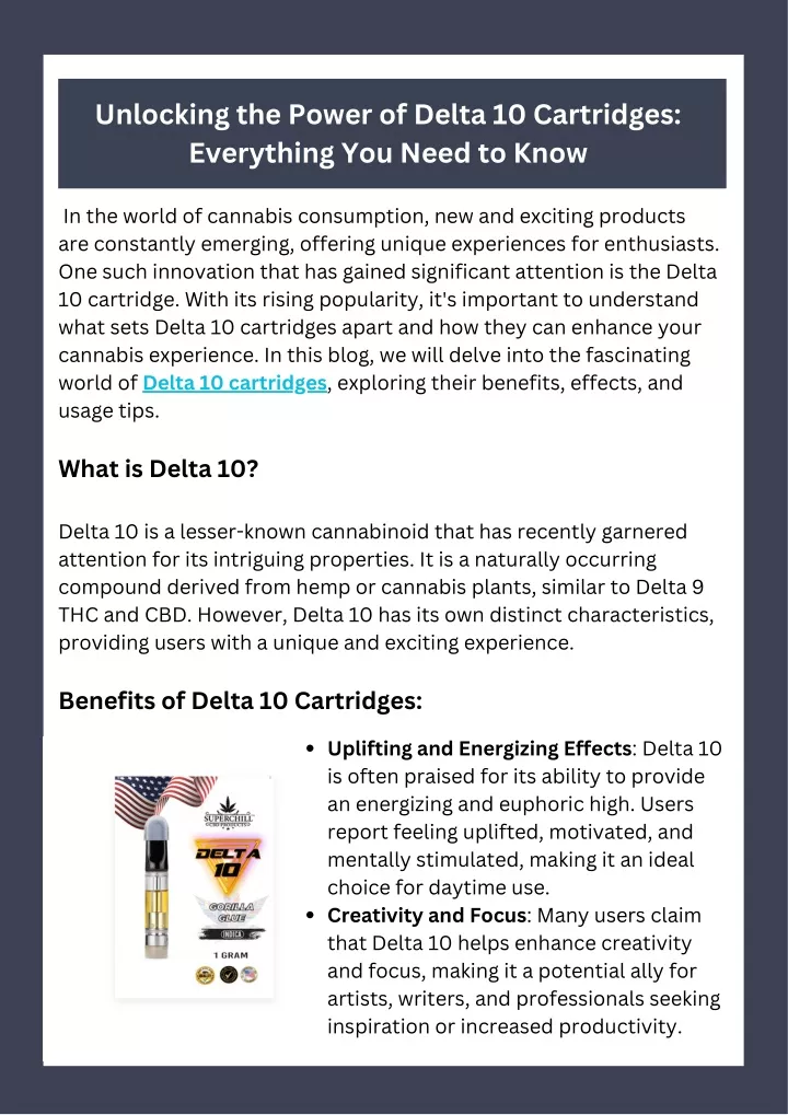 unlocking the power of delta 10 cartridges