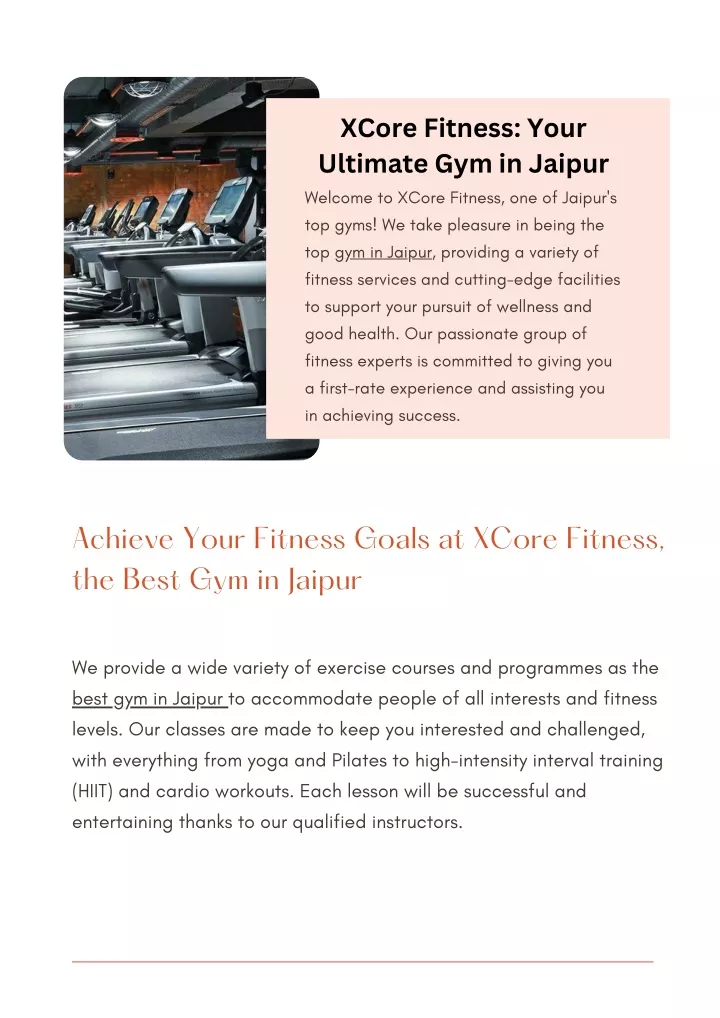 xcore fitness your ultimate gym in jaipur