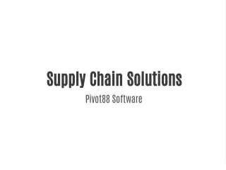 Supply Chain Solutions