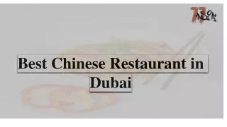 Best Chinese Restaurant in Dubai