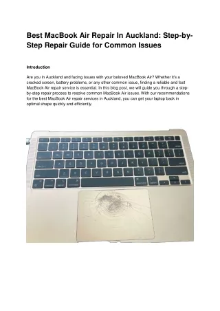 Best MacBook Air Repair In Auckland_ Step-by-Step Repair Guide for Common Issues