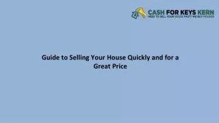 Guide to Selling Your House Quickly and for a Great Price