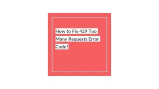 how to fix 429 too many requests error code