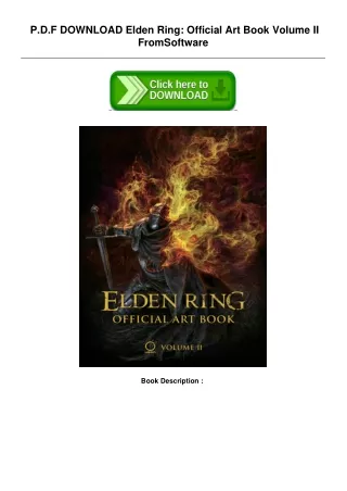 Download [PDF] Elden Ring: Official Art Book Volume II by FromSoftware Full Book