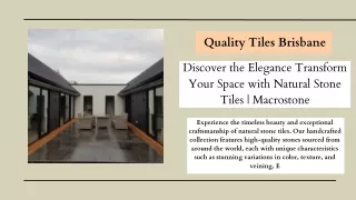 Discover the Elegance: Transform Your Space with Natural Stone Tiles | Macroston